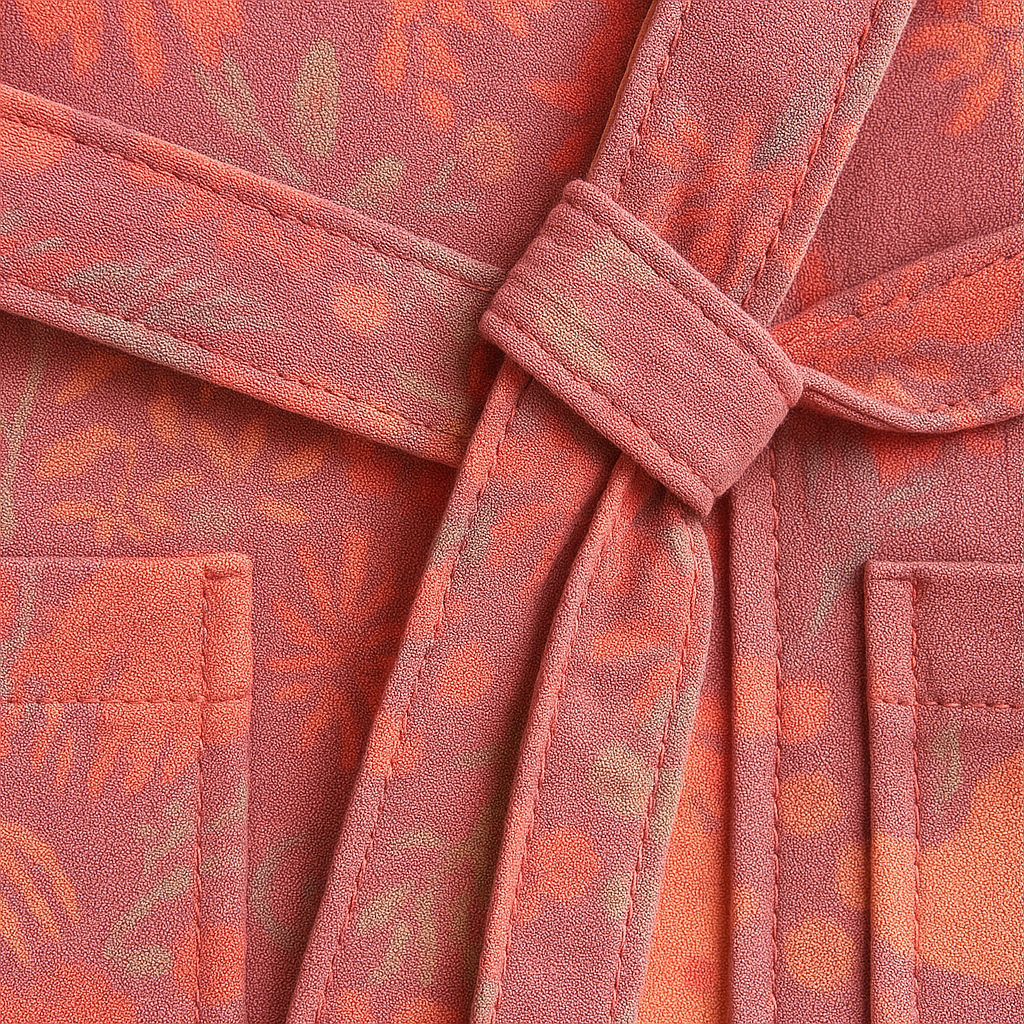 Floral Bathrobe β Printed Robe with Tie Waist
