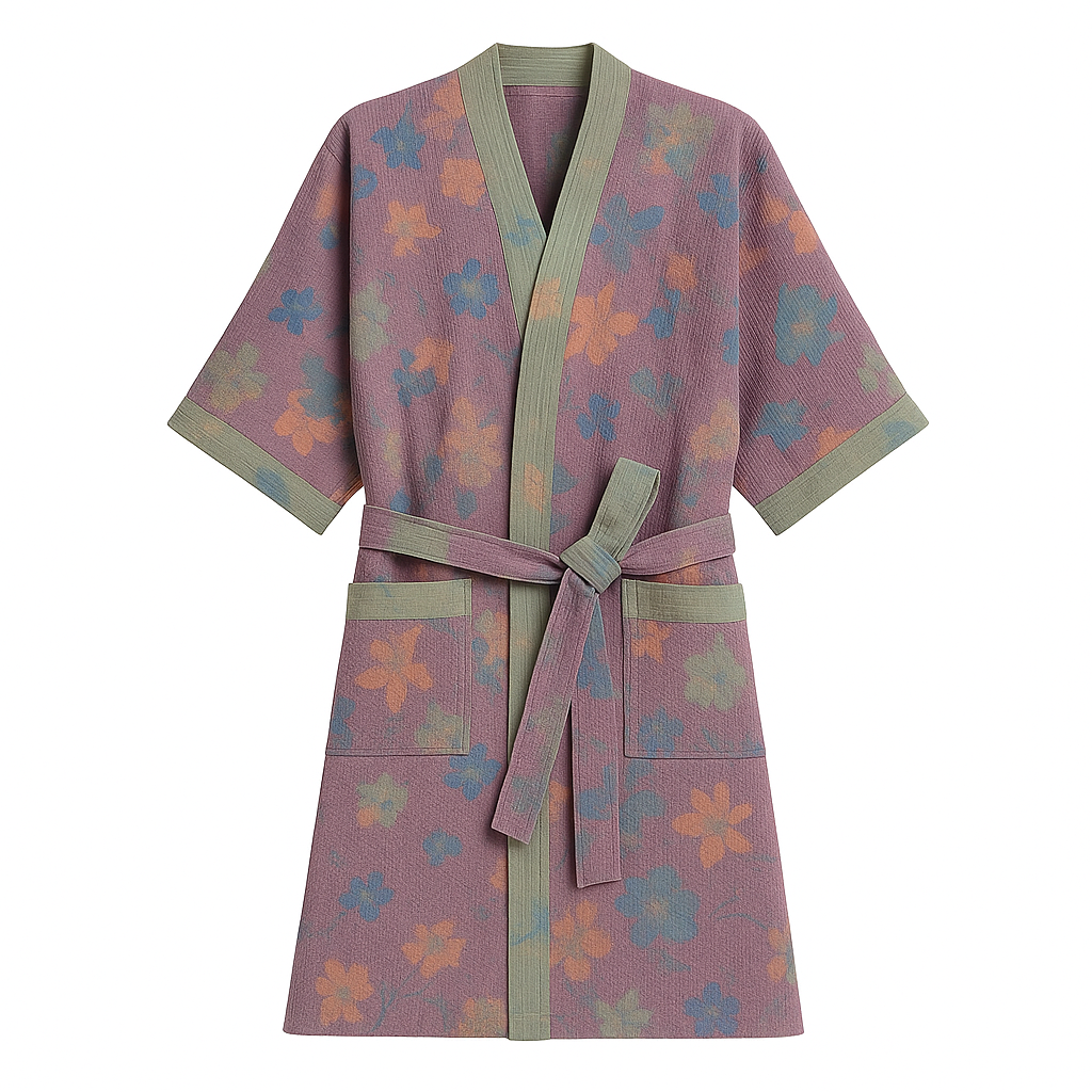 Floral Bathrobe β Printed Robe with Tie Waist