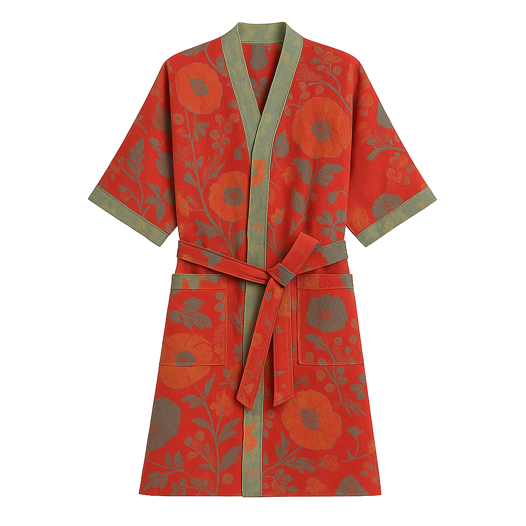 Floral Bathrobe β Printed Robe with Tie Waist