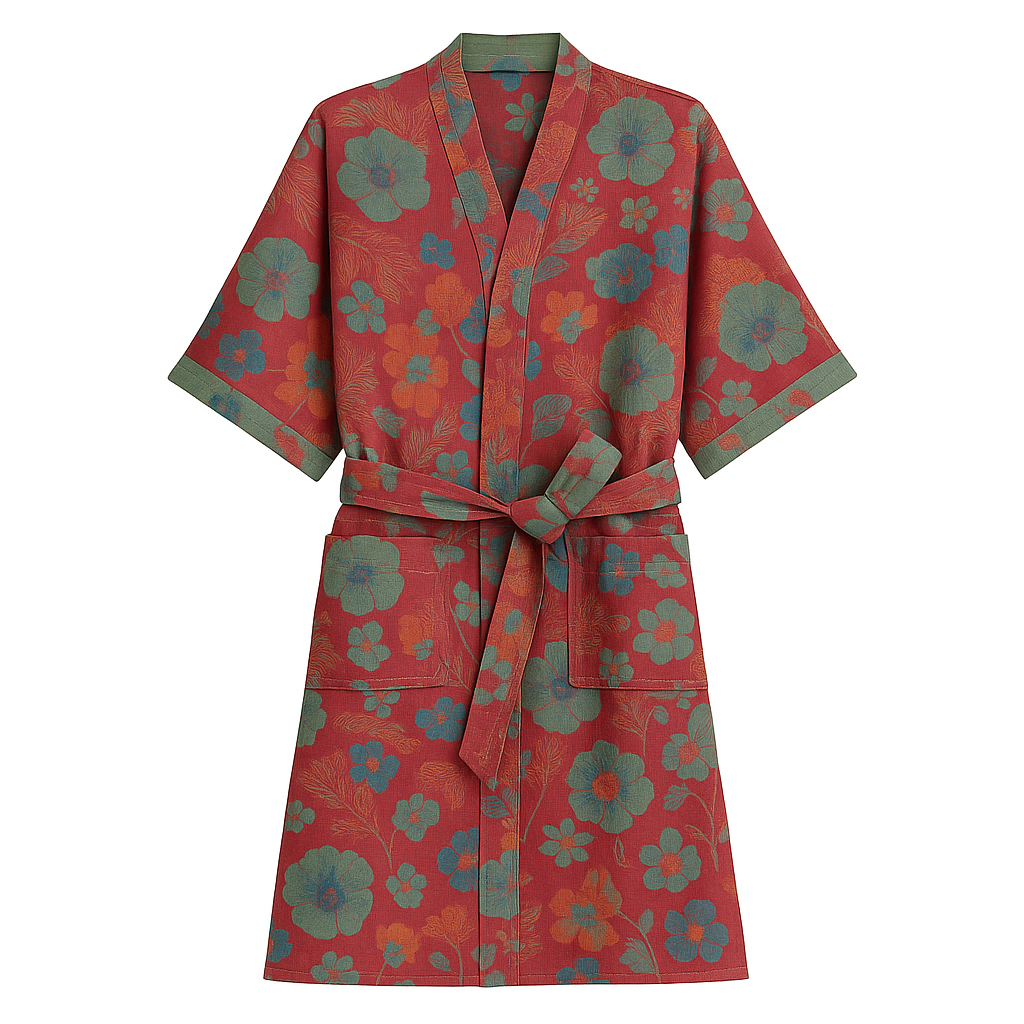 Floral Bathrobe β Printed Robe with Tie Waist