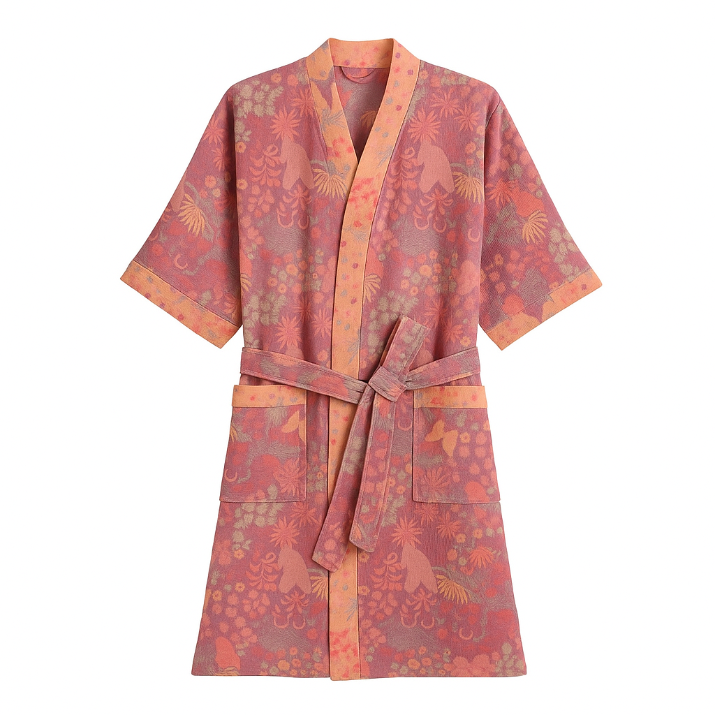 Floral Bathrobe β Printed Robe with Tie Waist