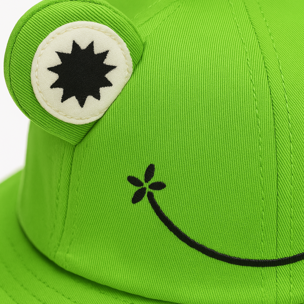 Frog Bucket Hat - Cute Cartoon Summer Cap For Kids