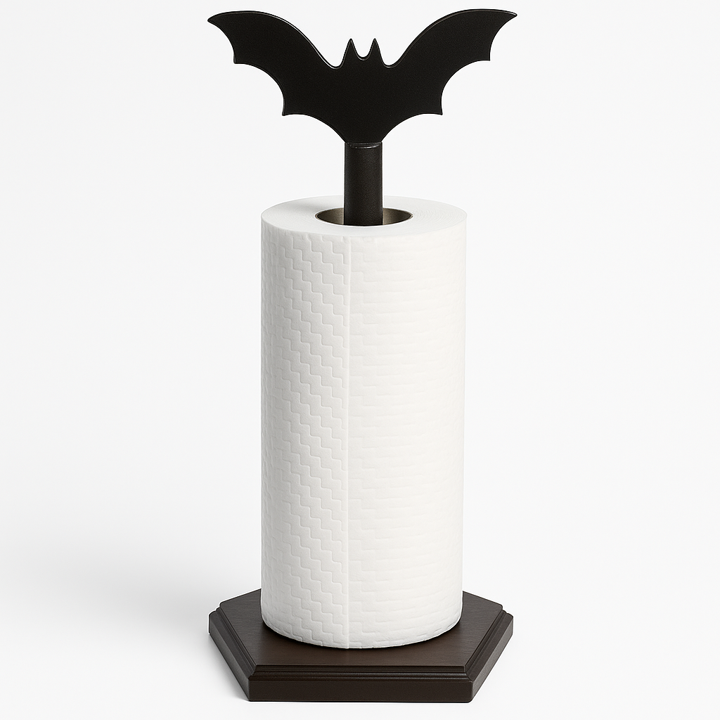 Gothic Bat Paper Towel Holder for Halloween Kitchen Decor