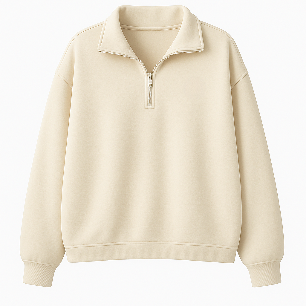 Half-Zip Fleece Sweatshirt Casual Long Sleeve for Women