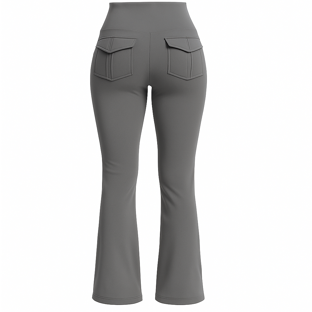High Waisted Flare Leggings With Pockets for Women