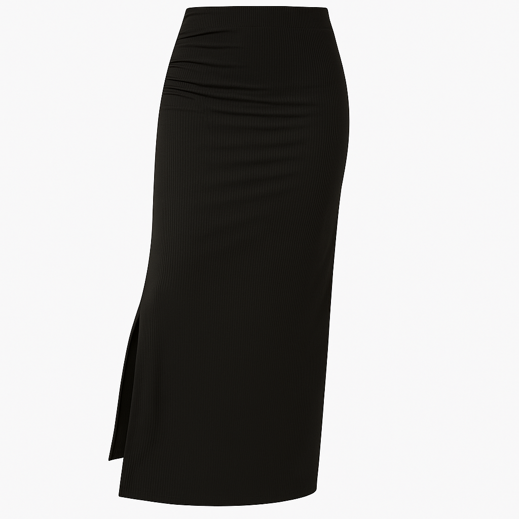 High Waisted Skirt – Thigh-Slit Maxi for Women