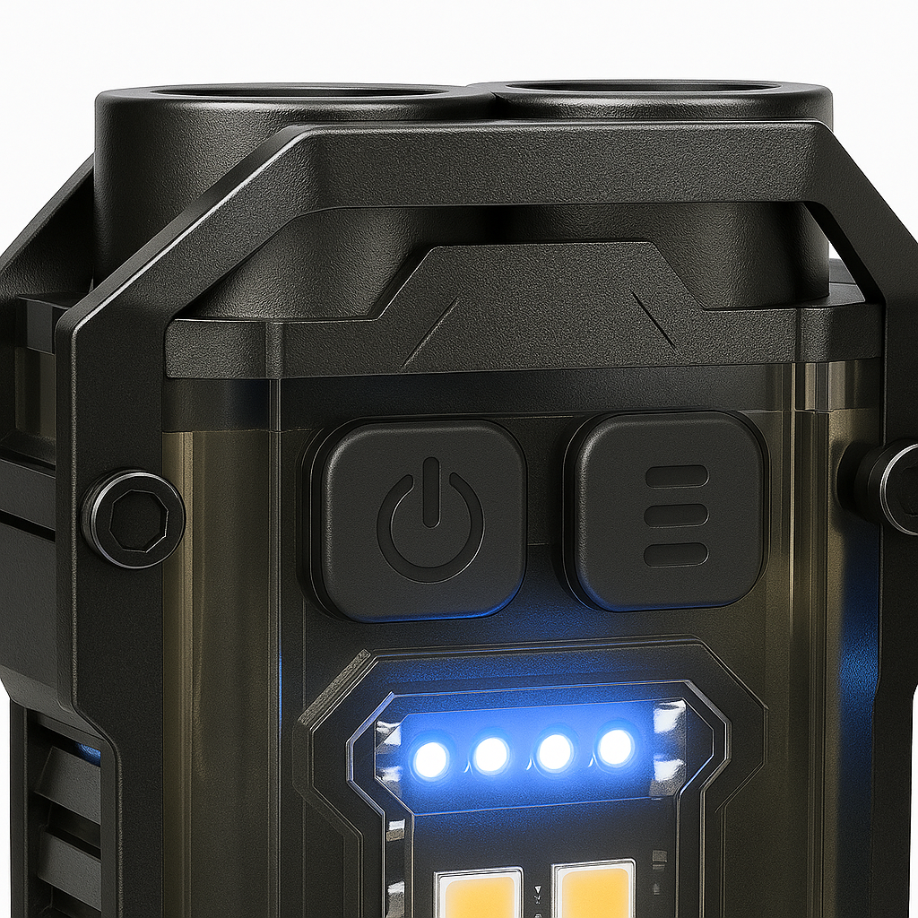 Keychain Flashlight – High Brightness Dual-Source LED Torch