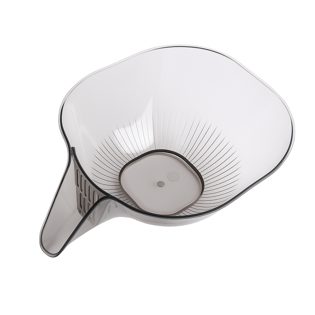Kitchen Strainer Bowl with Built-In Drain Spout