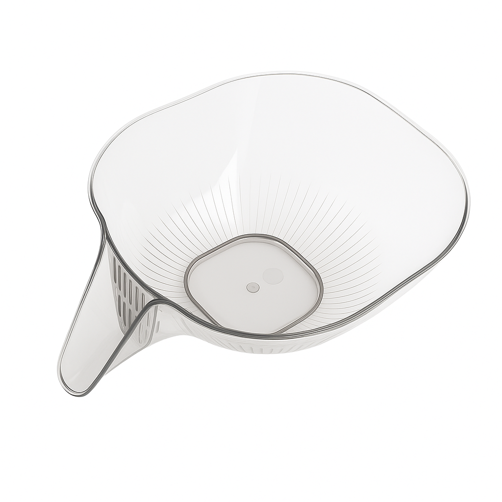 Kitchen Strainer Bowl with Built-In Drain Spout