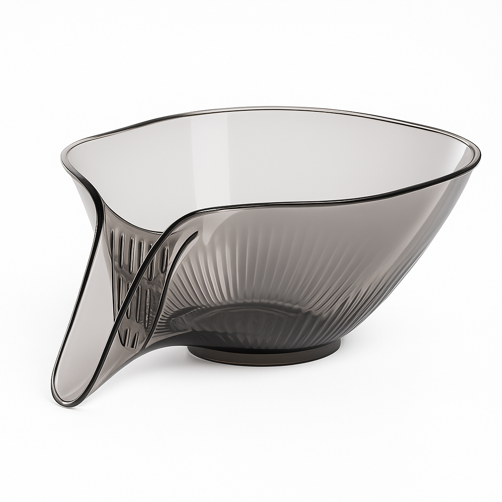 Kitchen Strainer Bowl with Built-In Drain Spout