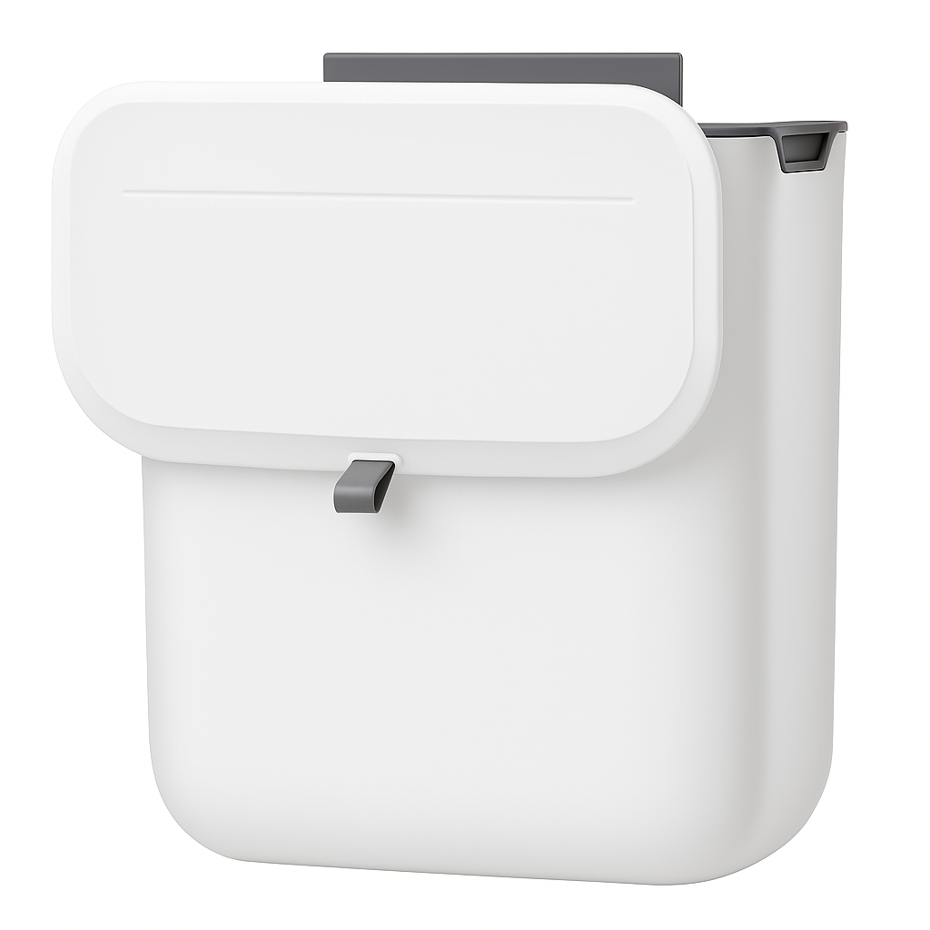 Kitchen Trash Can — Hanging Lid Bin for Cabinets