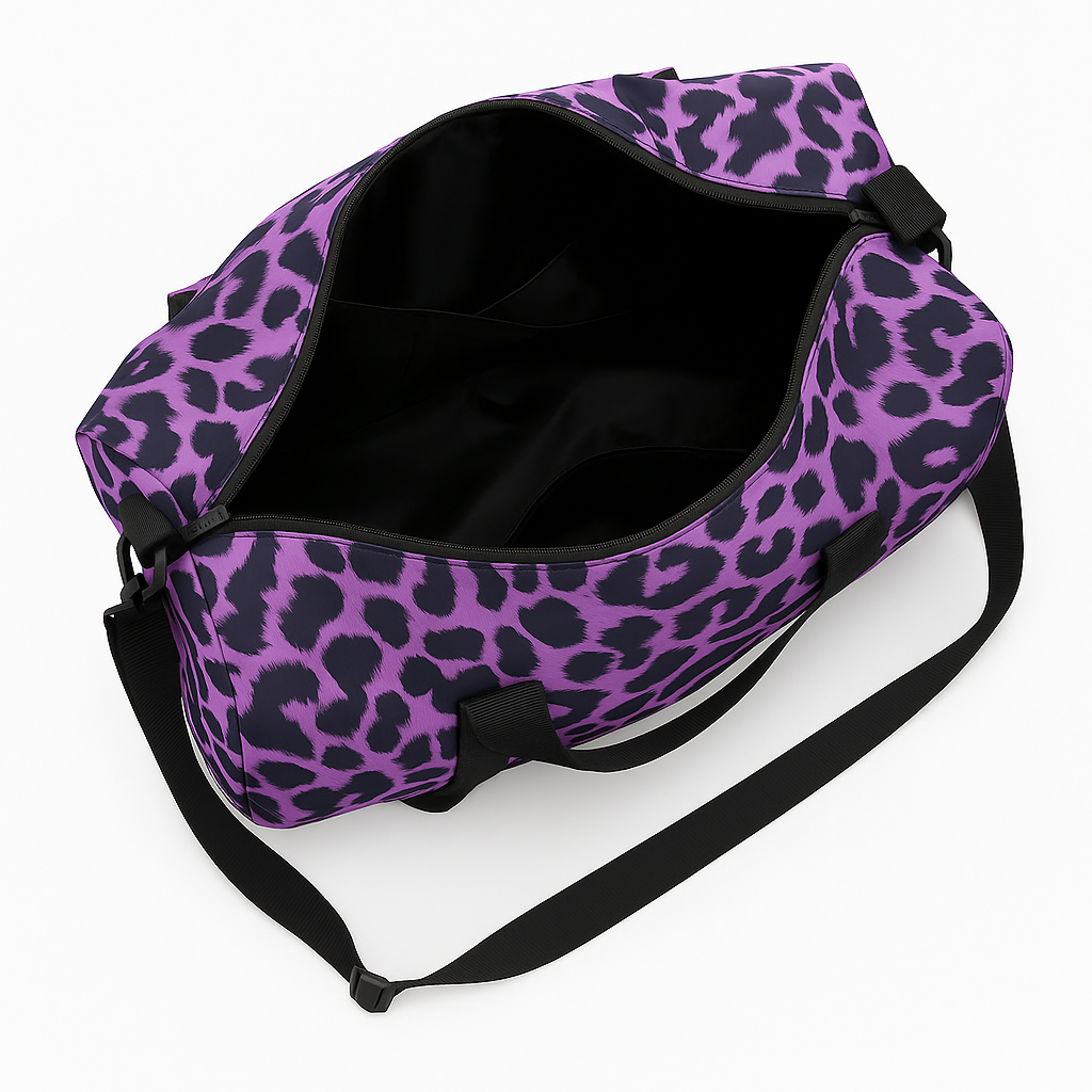 Leopard Print Duffel Bag - Gym & Travel Weekender for Women