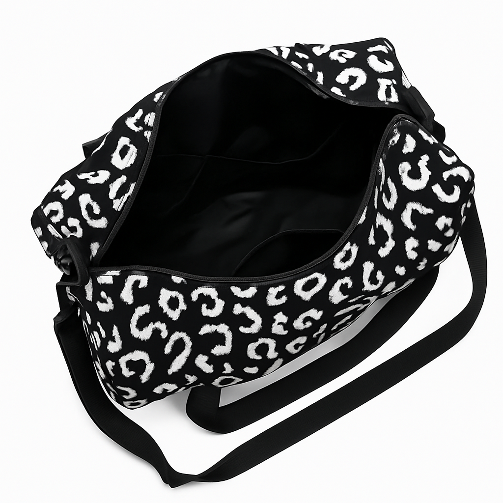Leopard Print Duffel Bag - Gym & Travel Weekender for Women