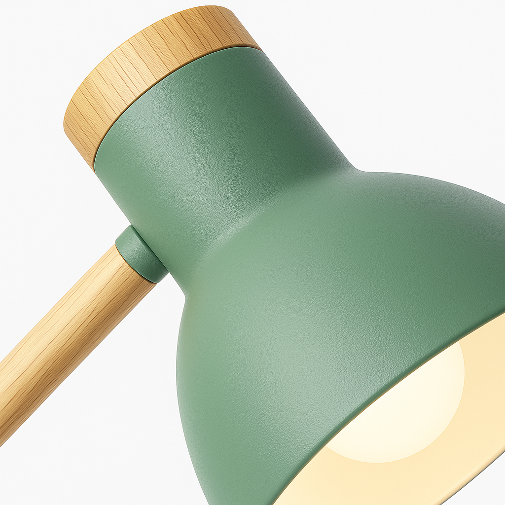 Modern Wooden Table Lamp - Adjustable Desk Lighting