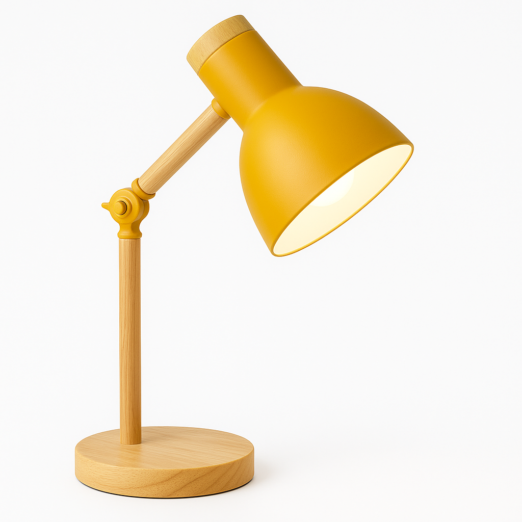 Modern Wooden Table Lamp - Adjustable Desk Lighting