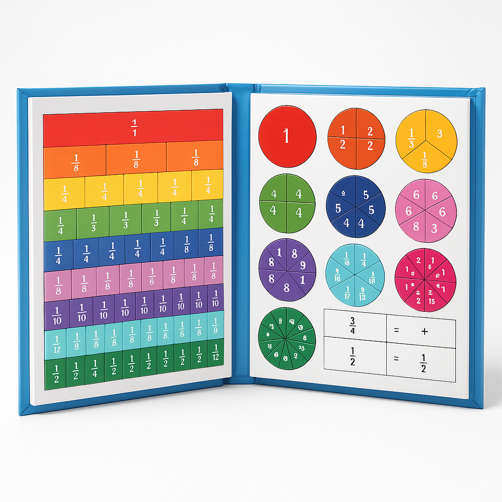 Montessori Math Game - Magnetic Fraction Learning Kit