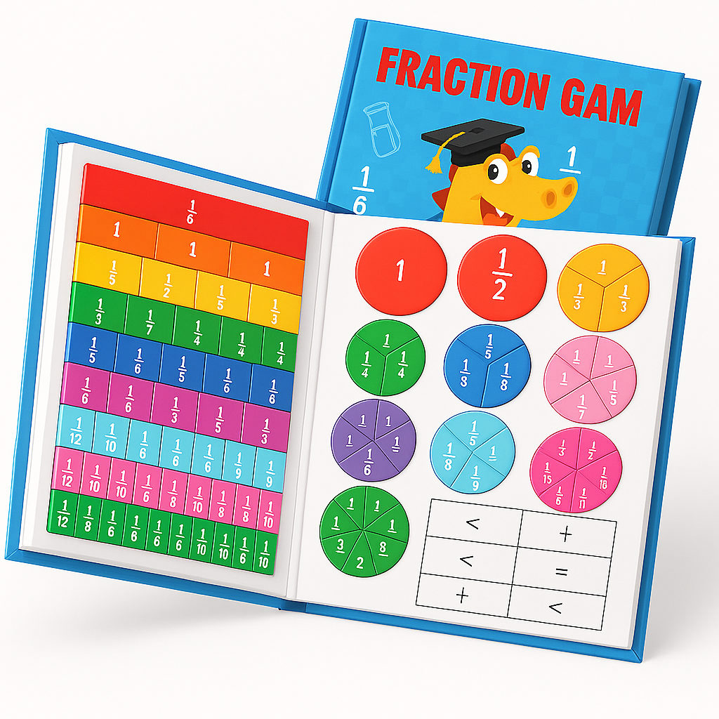 Montessori Math Game - Magnetic Fraction Learning Kit