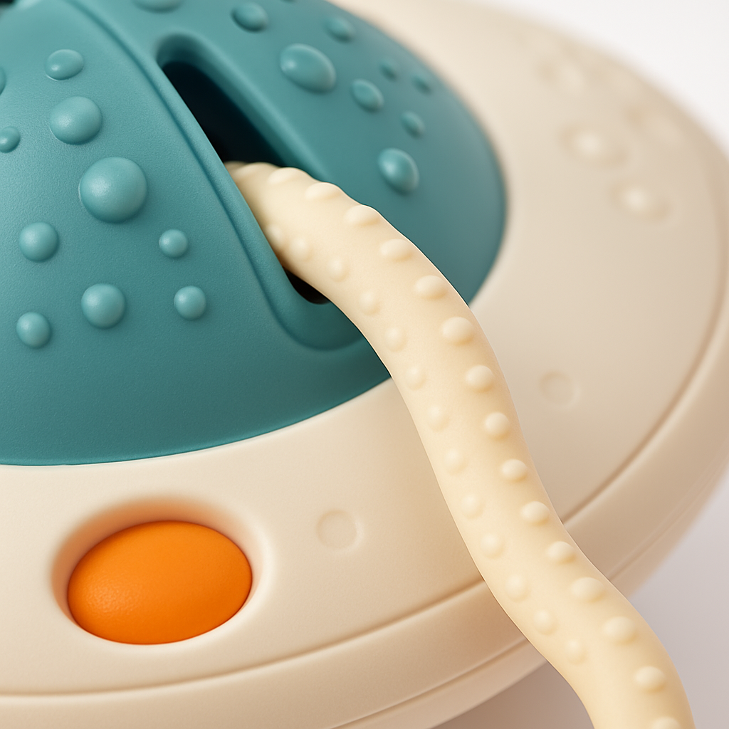 Montessori Pulling Toy – UFO Activity With Loops