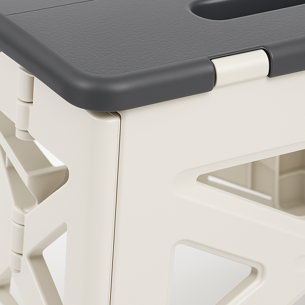 Non-Slip Folding Step Stool with Convenient Carry Handle