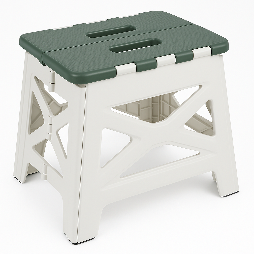 Non-Slip Folding Step Stool with Convenient Carry Handle