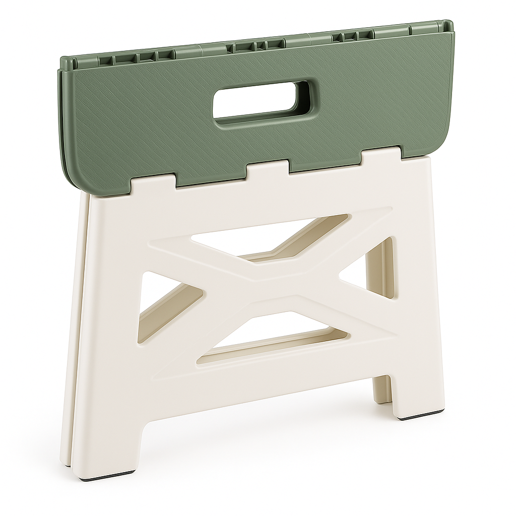 Non-Slip Folding Step Stool with Convenient Carry Handle