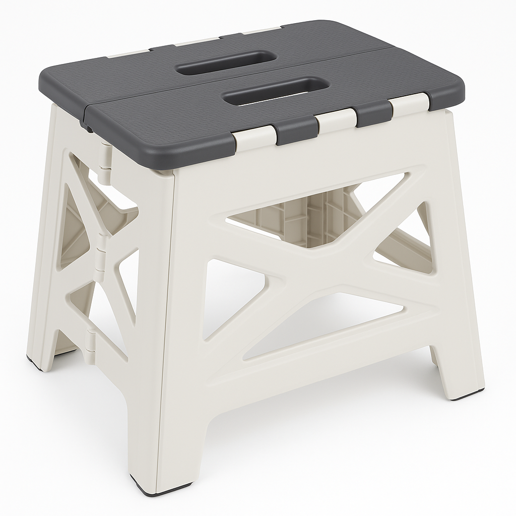 Non-Slip Folding Step Stool with Convenient Carry Handle