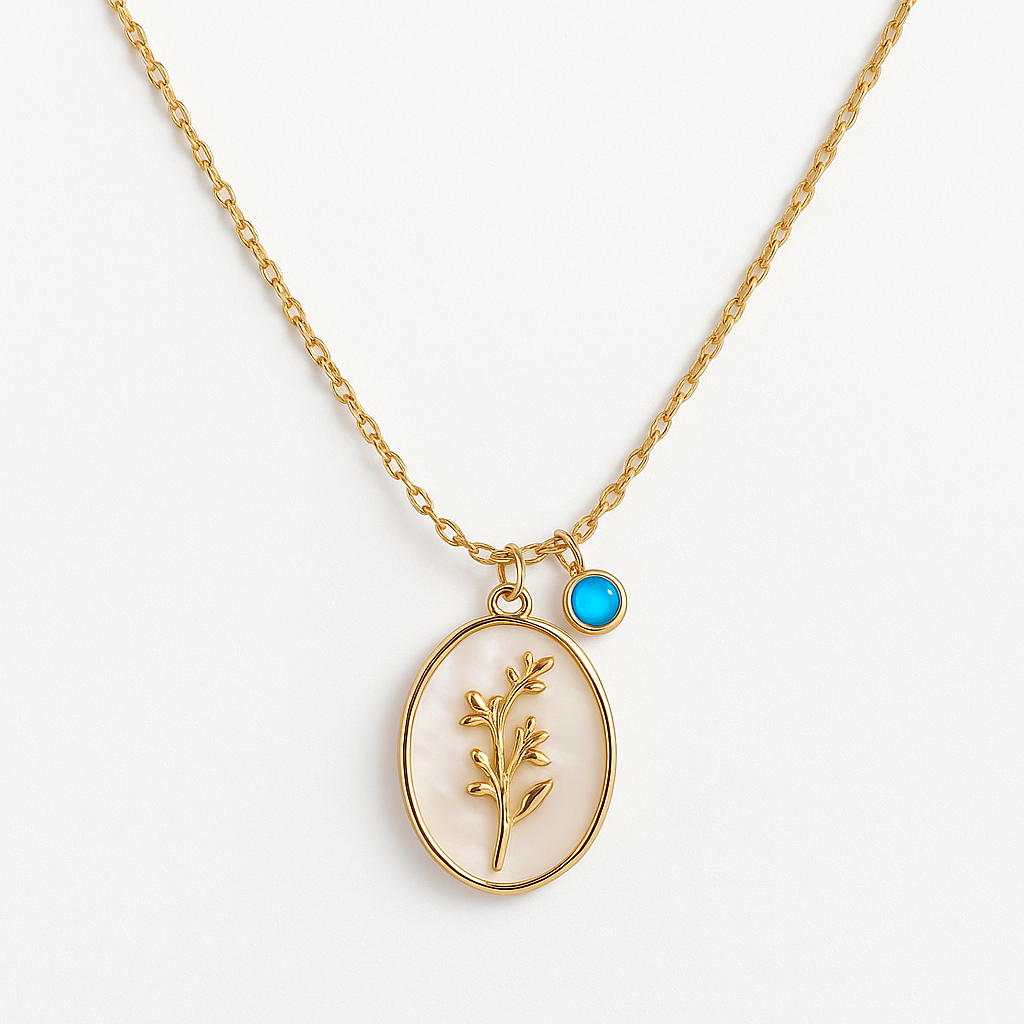 Oval Pendant Necklace – Elegant Shell Jewelry for Women