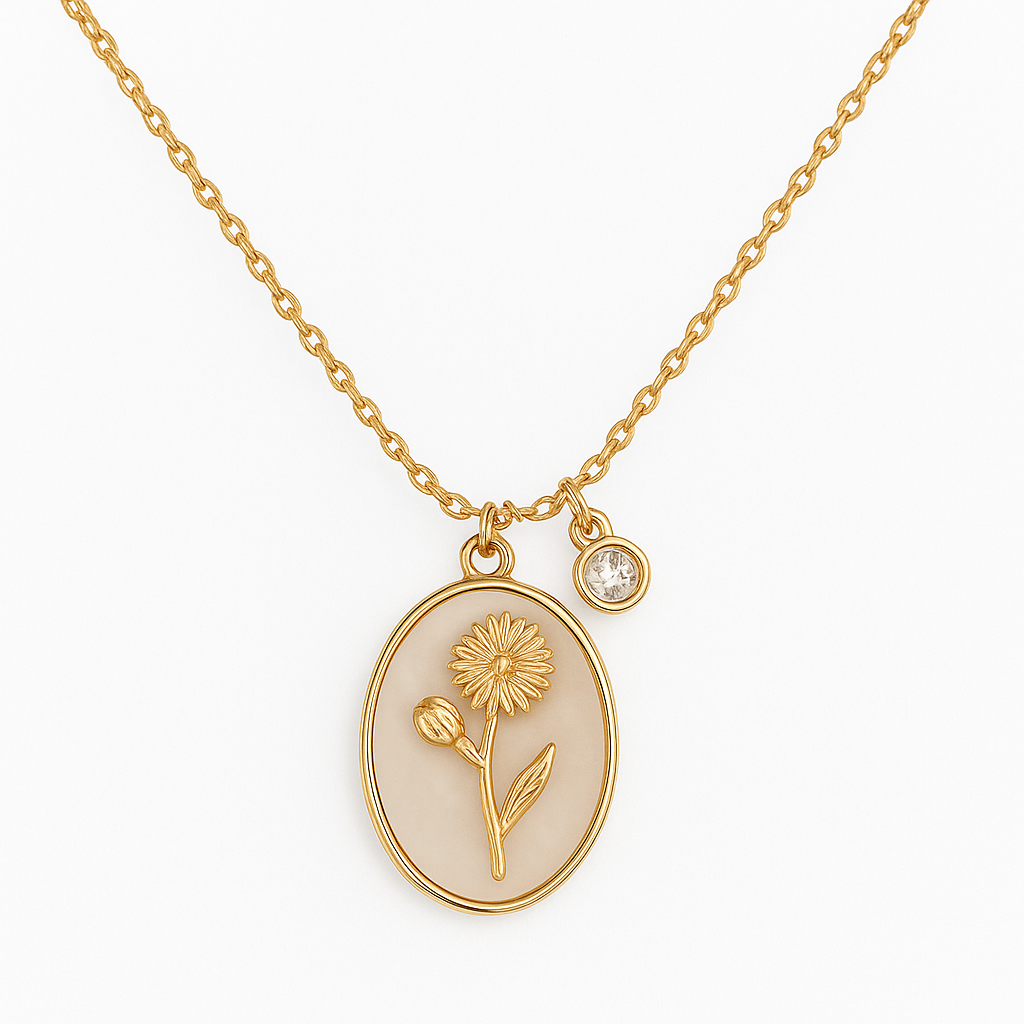 Oval Pendant Necklace – Elegant Shell Jewelry for Women
