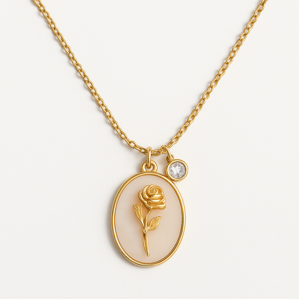 Oval Pendant Necklace – Elegant Shell Jewelry for Women