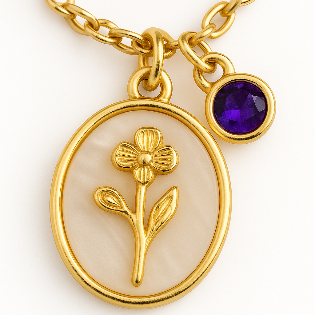 Oval Pendant Necklace – Elegant Shell Jewelry for Women