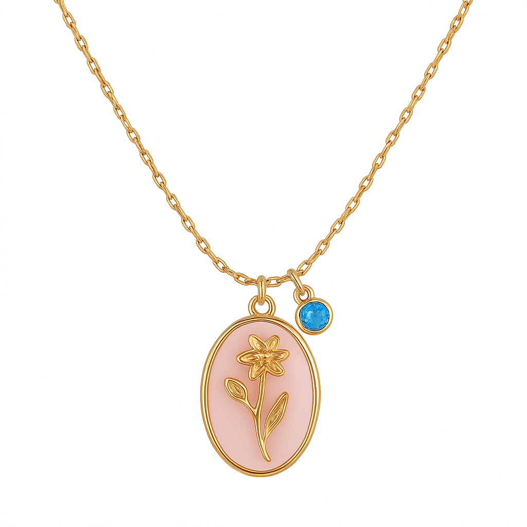 Oval Pendant Necklace – Elegant Shell Jewelry for Women