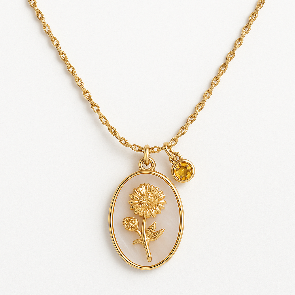 Oval Pendant Necklace – Elegant Shell Jewelry for Women