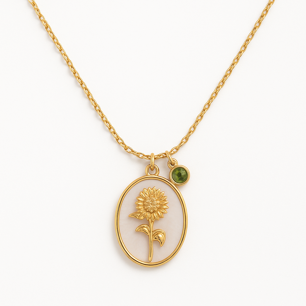 Oval Pendant Necklace – Elegant Shell Jewelry for Women