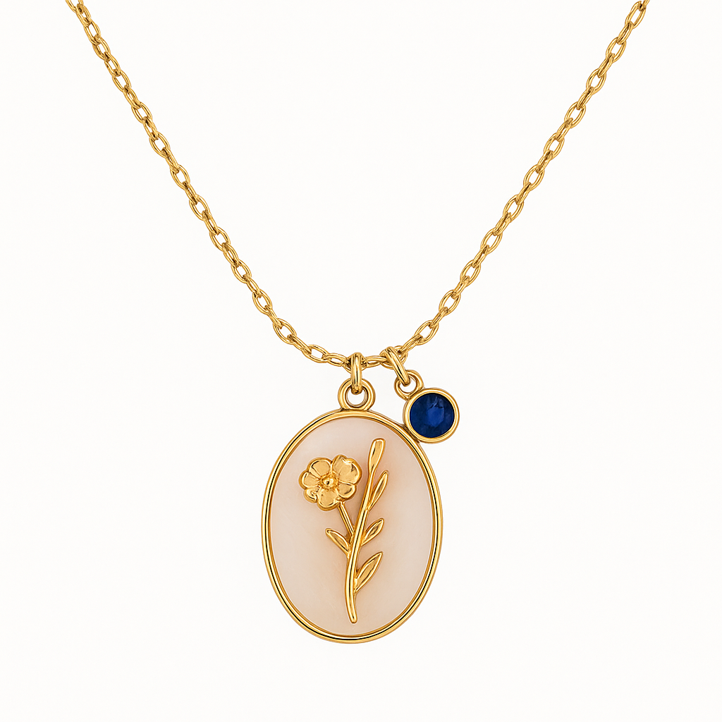 Oval Pendant Necklace – Elegant Shell Jewelry for Women