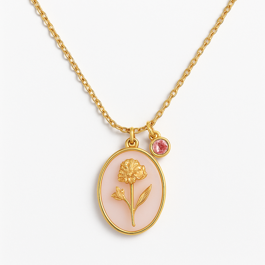 Oval Pendant Necklace – Elegant Shell Jewelry for Women
