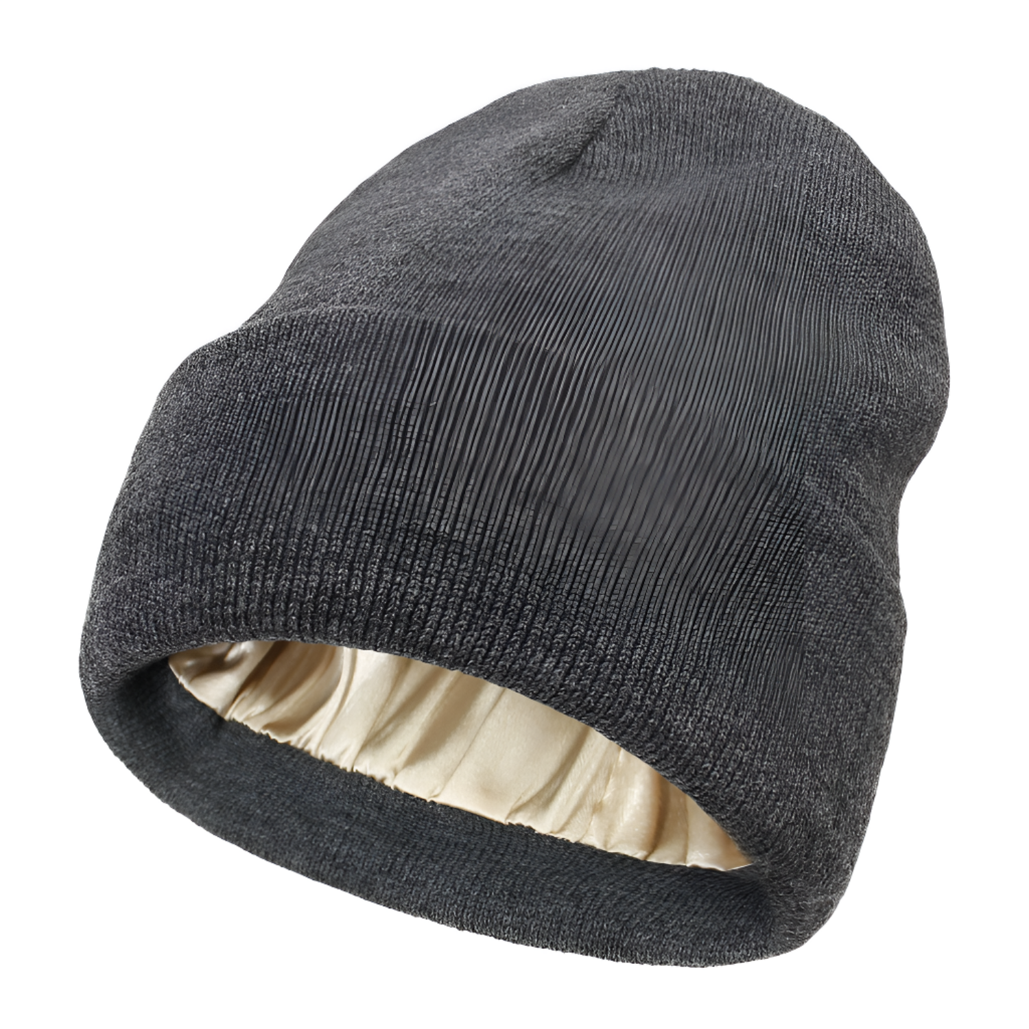 Satin Lined Beanie for Curly Hair – Winter Hat