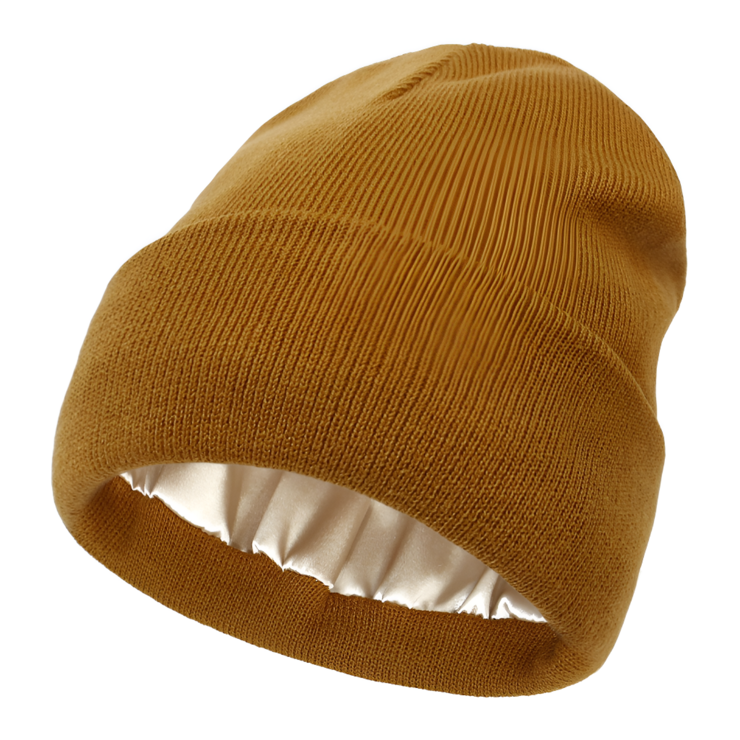 Satin Lined Beanie for Curly Hair – Winter Hat