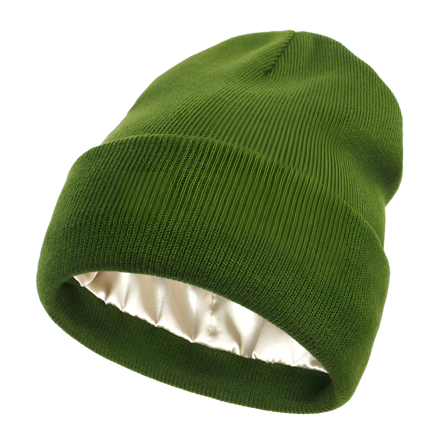 Satin Lined Beanie for Curly Hair – Winter Hat