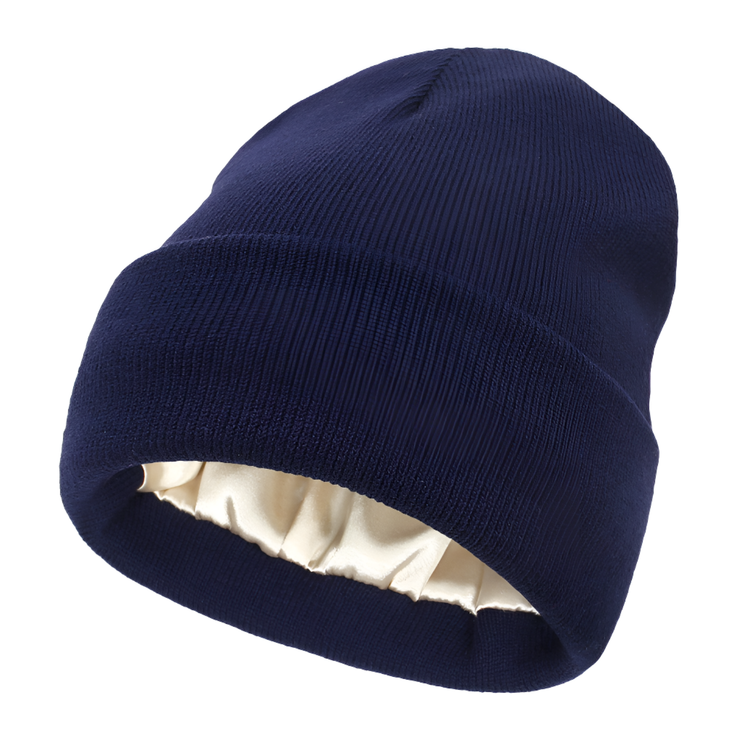 Satin Lined Beanie for Curly Hair – Winter Hat