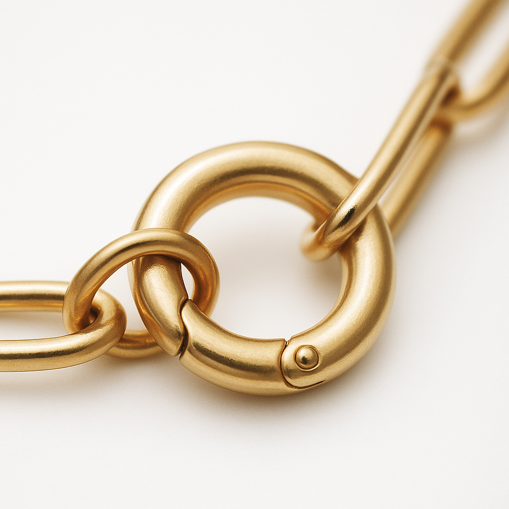 Paperclip Necklace – Chain with Circle Charm for Women