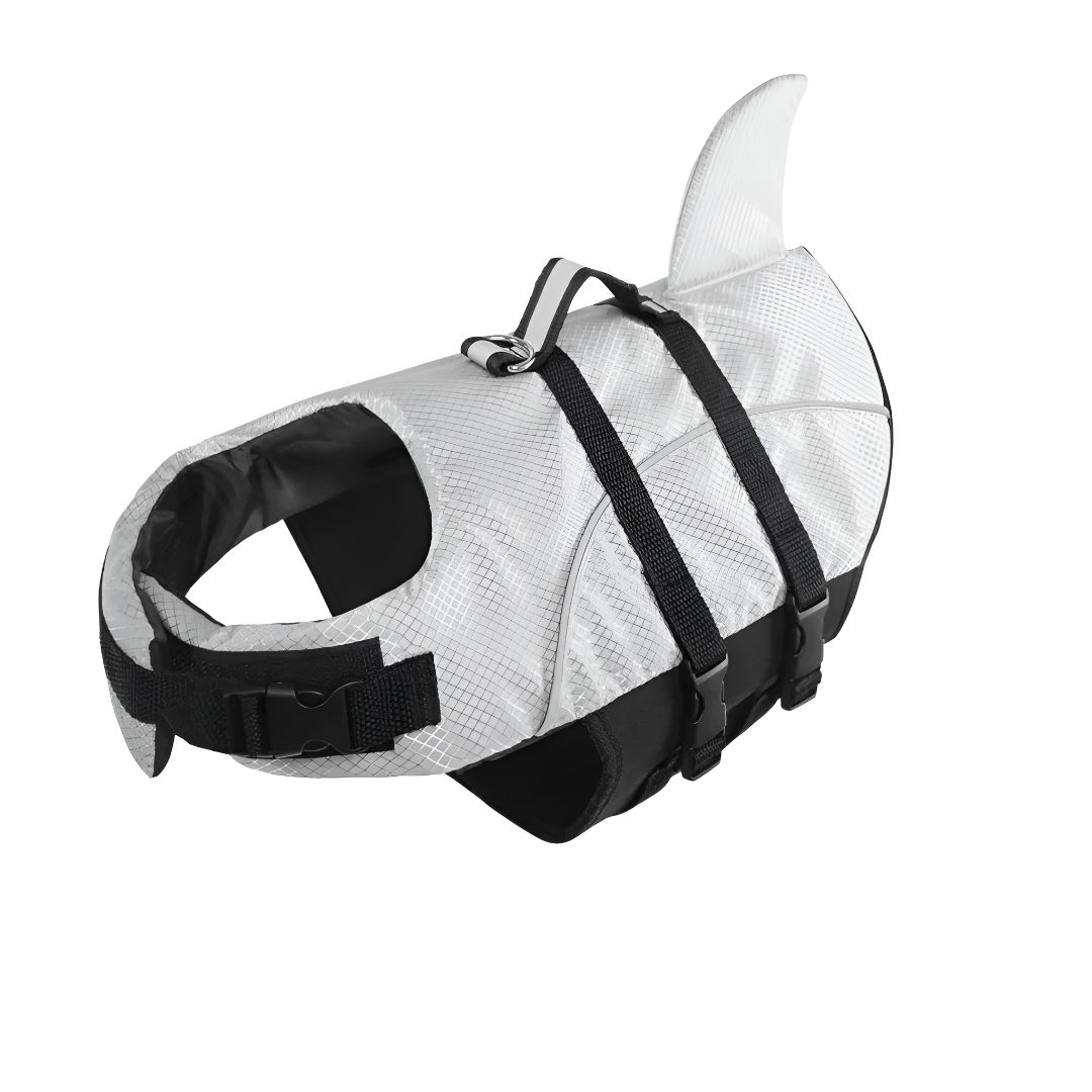 Shark Life Jacket with Handle for Dogs