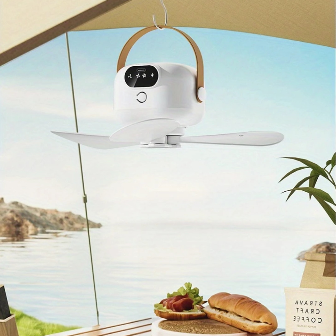 Portable Ceiling Fan with Light and Remote Control