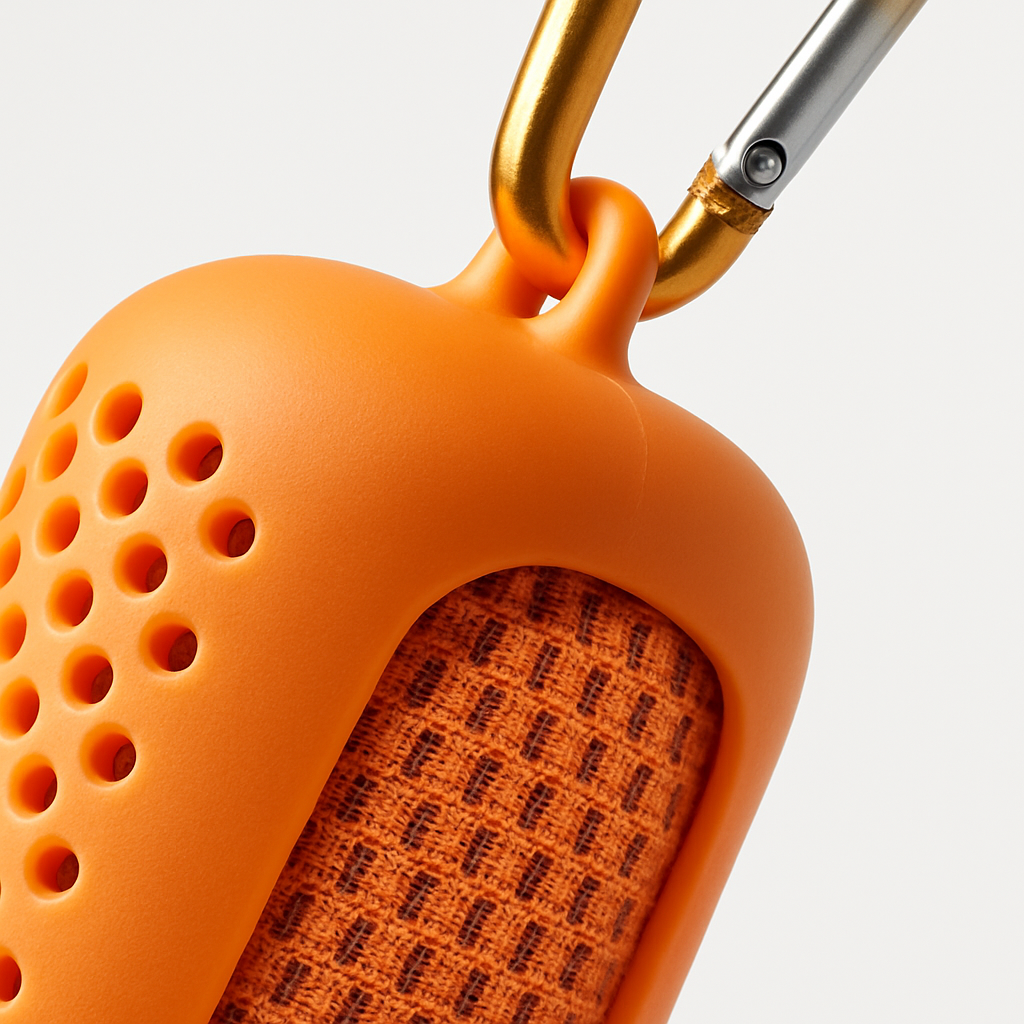 Portable Microfiber Cooling Towel – Compact Silicone Travel Case