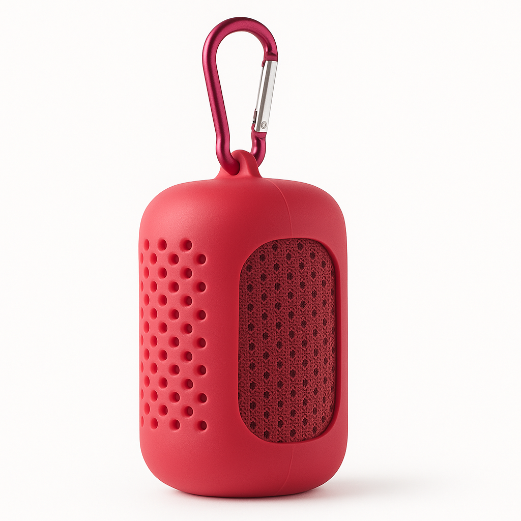 Portable Microfiber Cooling Towel – Compact Silicone Travel Case