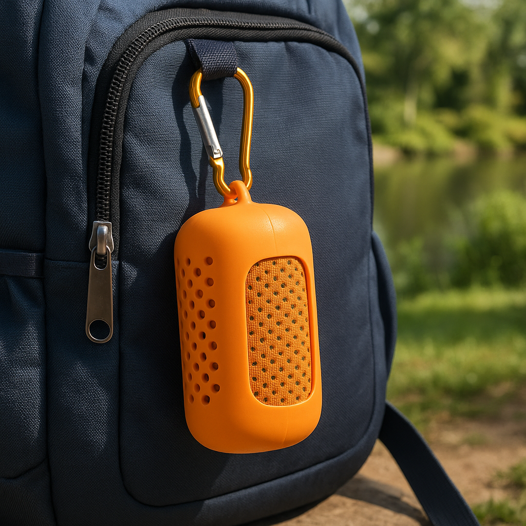 Portable Microfiber Cooling Towel – Compact Silicone Travel Case