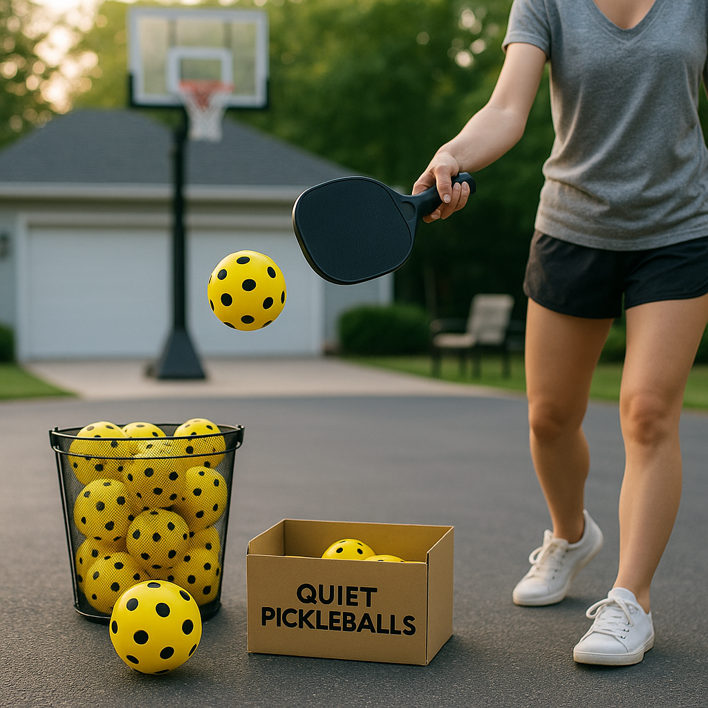 Quiet Pickleball Balls – Indoor Outdoor Practice Use