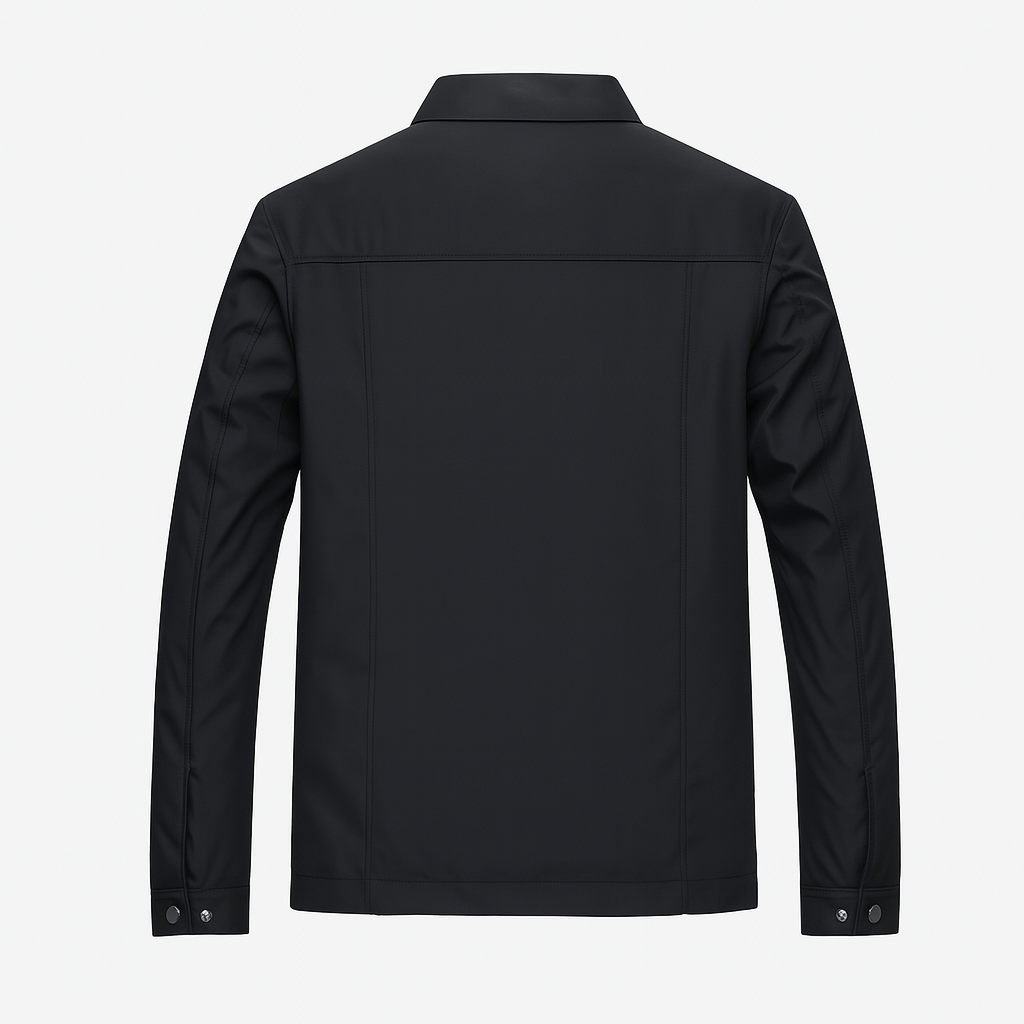 Rain Jacket For Men– Zip-Up Plaid Lined Coat