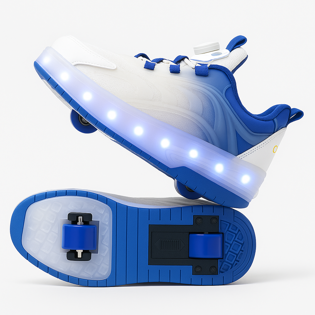 Roller Skate Shoes - LED Light-Up Sneakers for Kids