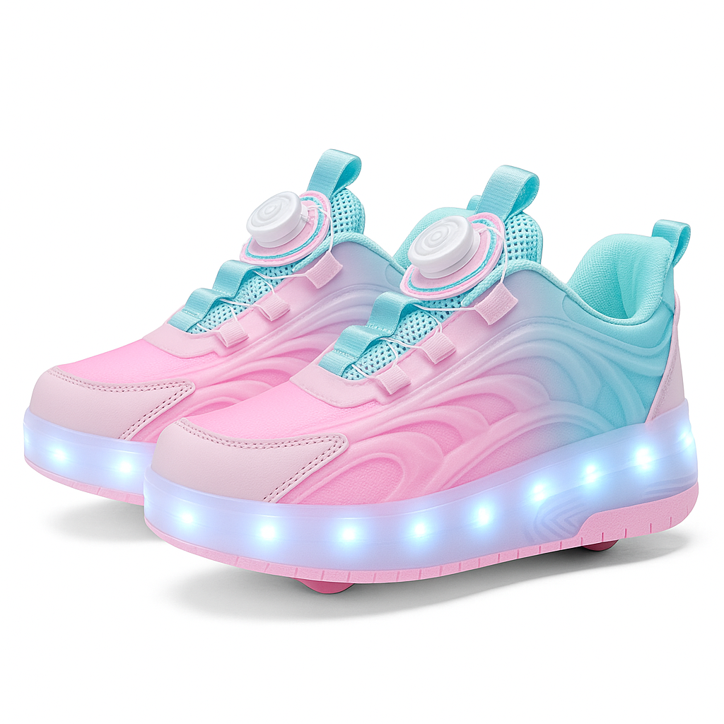 Roller Skate Shoes - LED Light-Up Sneakers for Kids