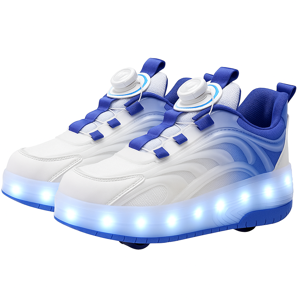 Roller Skate Shoes - LED Light-Up Sneakers for Kids